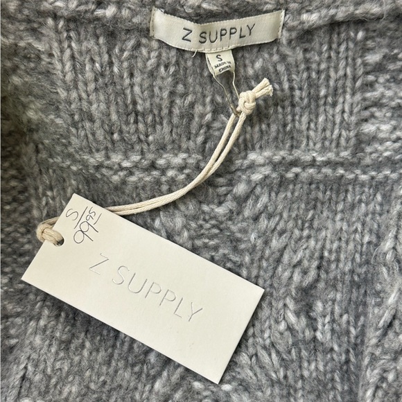 Z Supply Oversized Gray Knit Sweater Cardigan size S - Picture 3 of 7